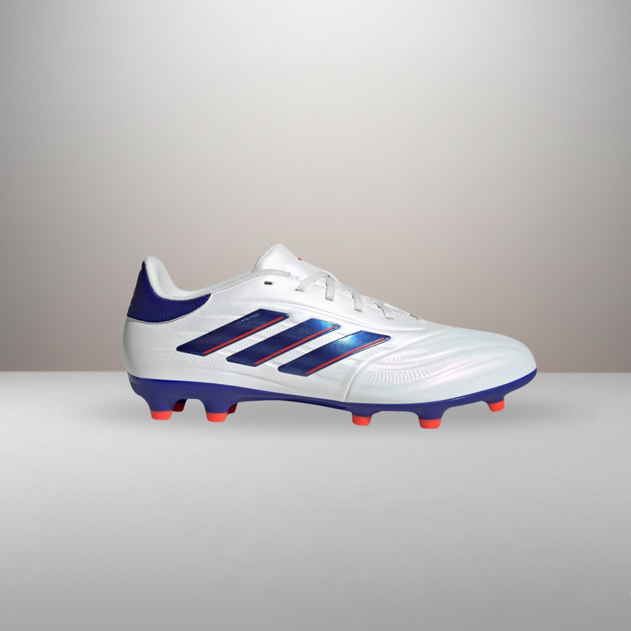 Zapatillas Adidas Copa Pure II League MG blanco y azul talla 44 2/3 vista lateral exterior