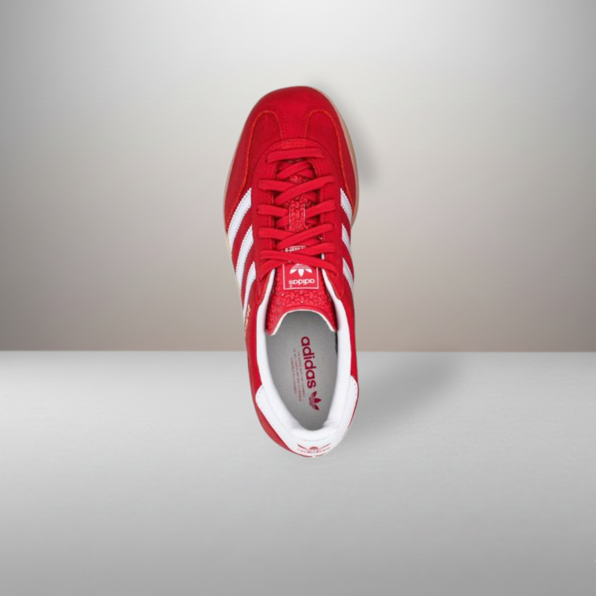 Zapatillas Adidas Gazelle Indoor rojo talla 44 vista superior de la plantilla y lengüeta texturizada