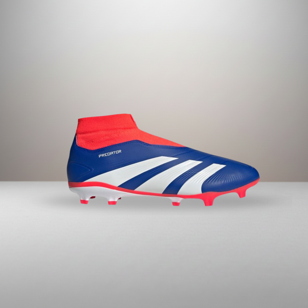 Zapatillas Adidas Predator League Laceless azul talla 44 vista lateral exterior