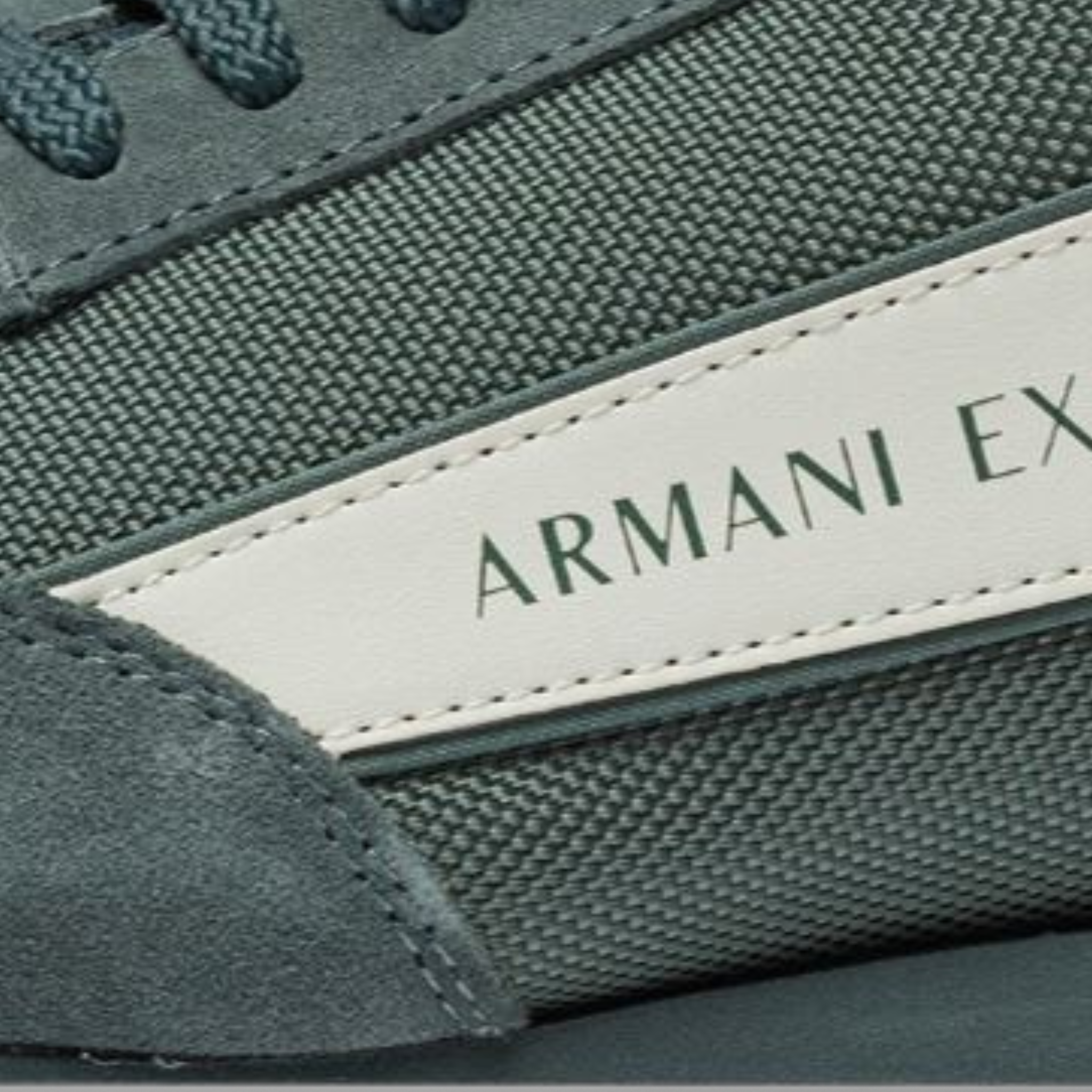 Zapatillas Armani Exchange Lace Up verde talla 43 detalle del logo y materiales
