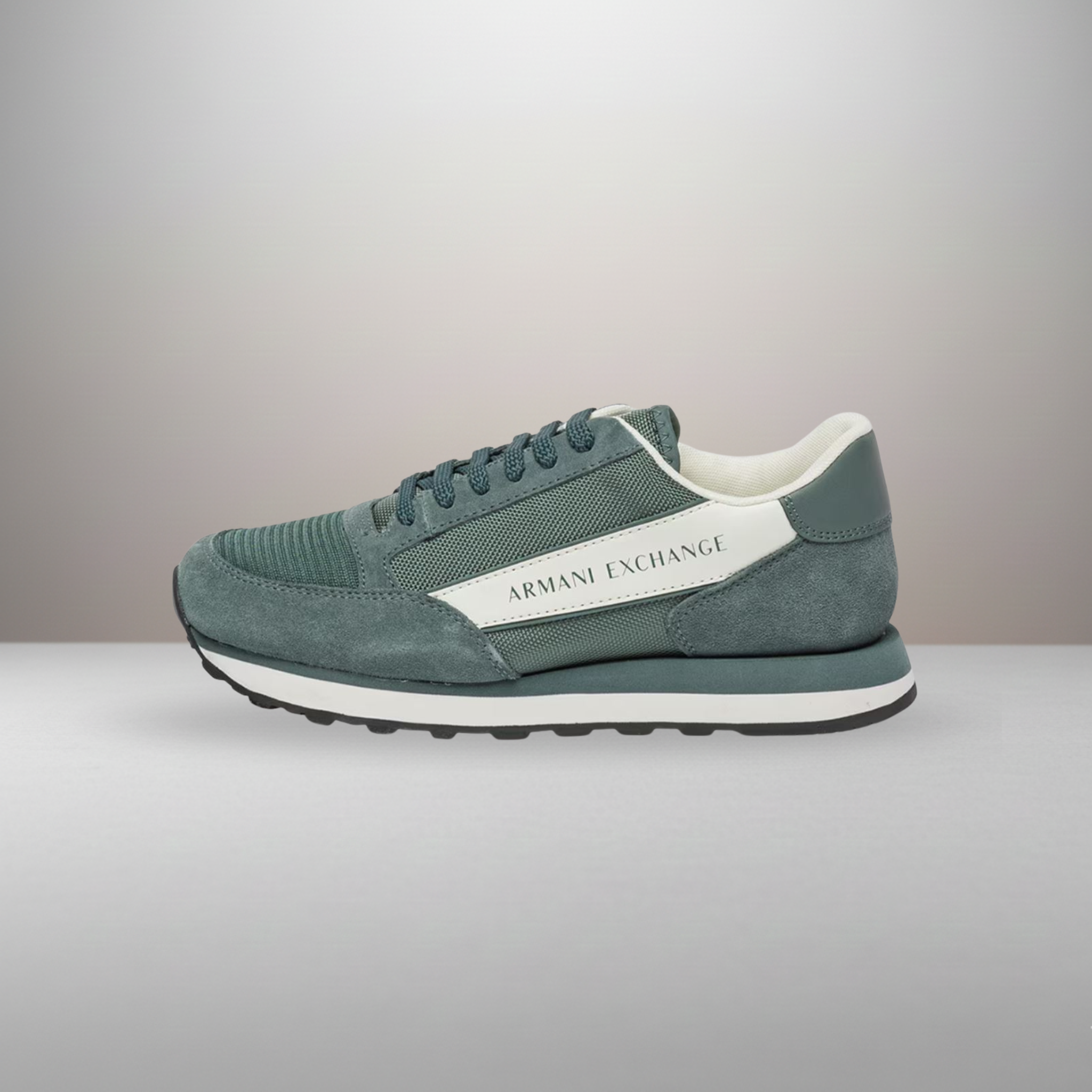 Zapatillas Armani Exchange Lace Up verde talla 43 vista lateral exterior
