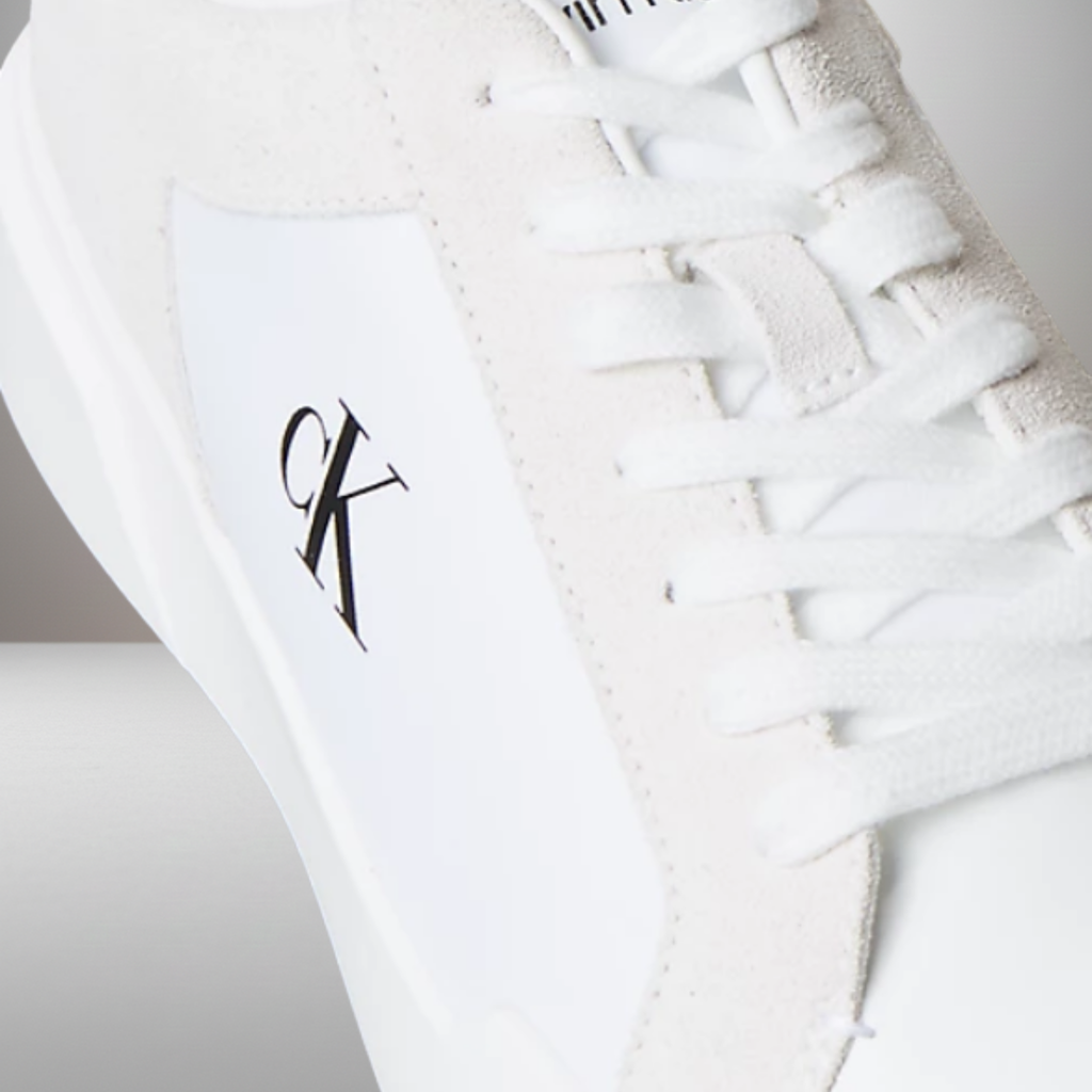 Zapatillas Calvin Klein blanco talla 42 detalle de las cordoneras