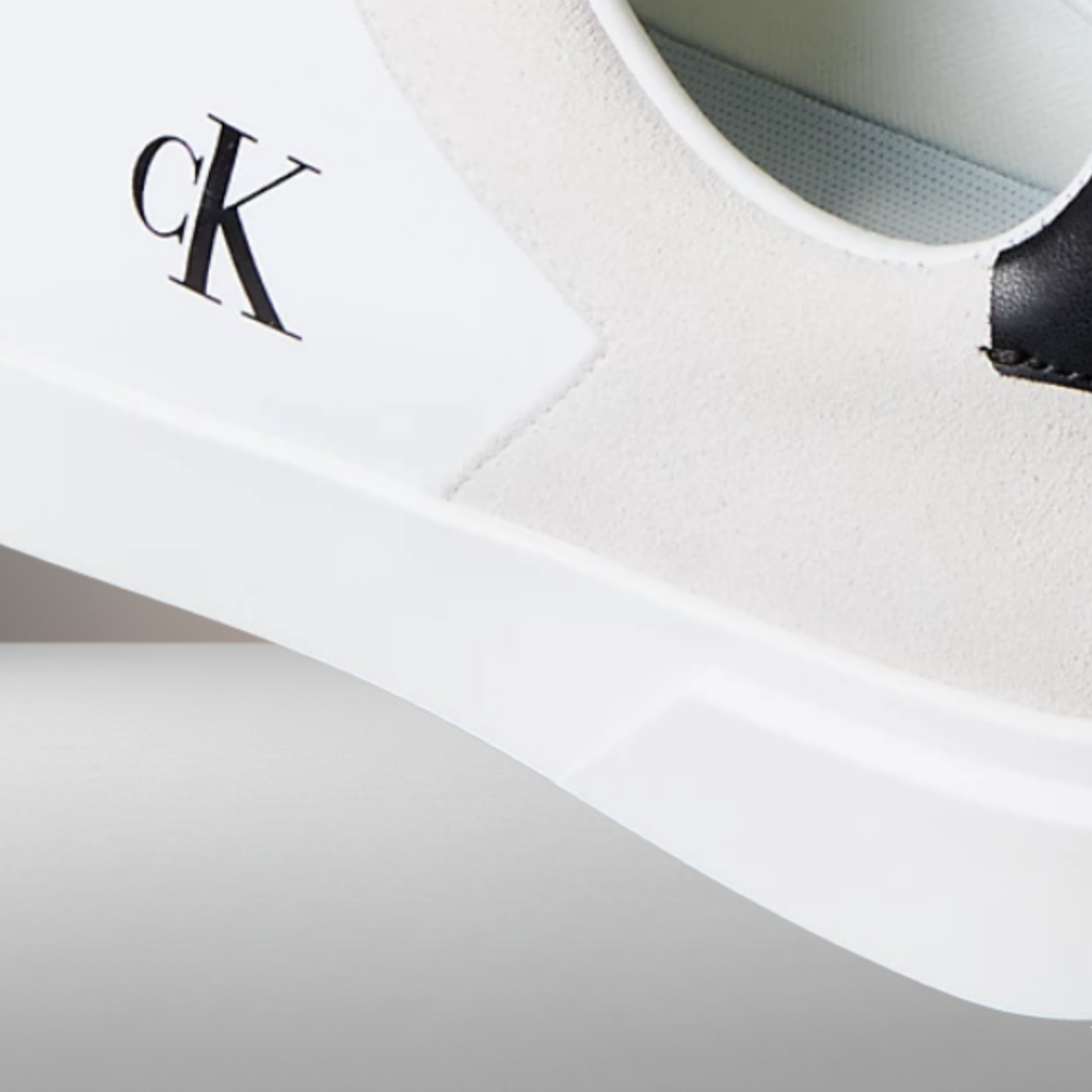 Zapatillas Calvin Klein blanco talla 42 detalle del logo y materiales