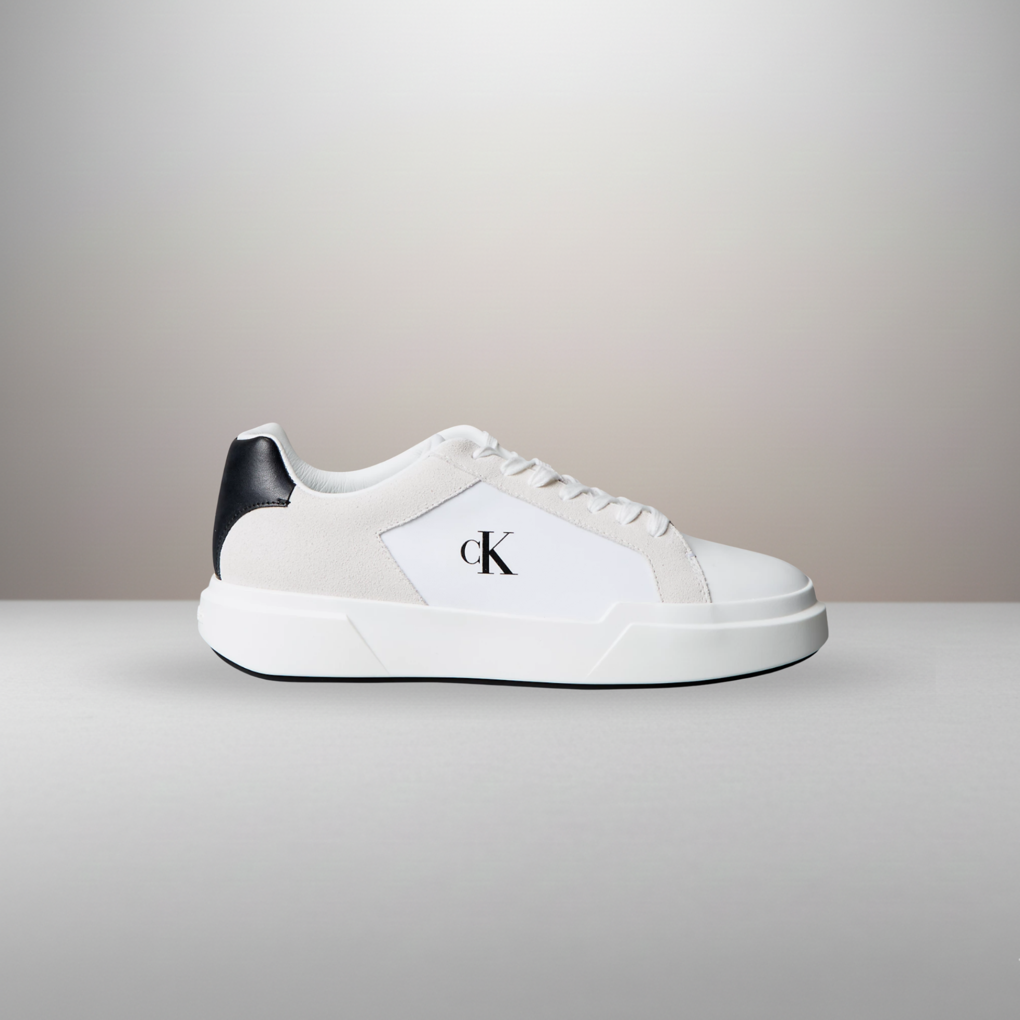 Zapatillas Calvin Klein blanco talla 42 vista lateral exterior