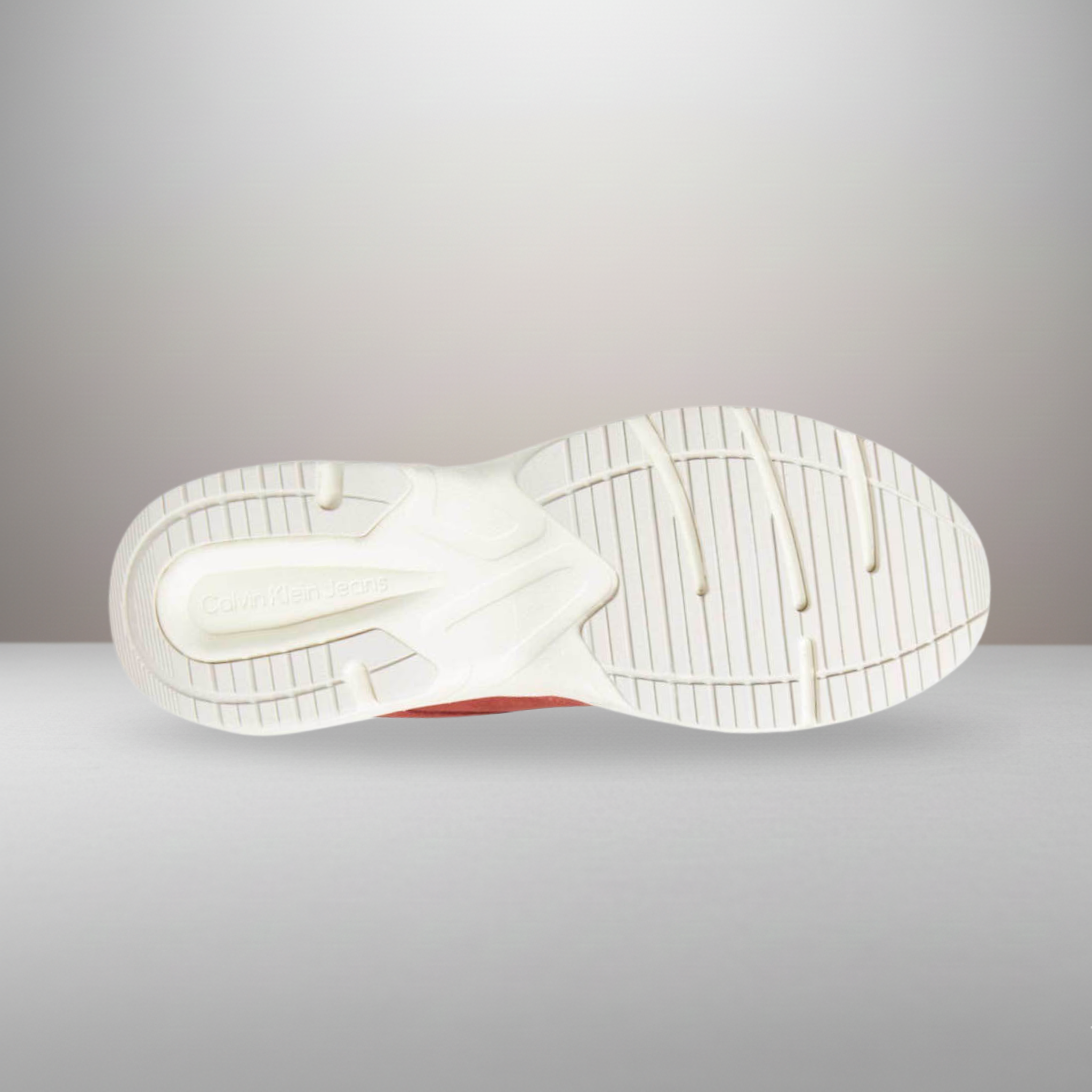 Zapatillas Calvin Klein Retro Tennis Low Lace burdeos talla 44 detalle de la suela