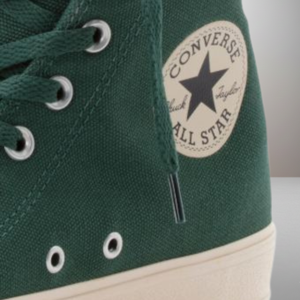 Zapatillas Converse Chuck Taylor All Star Durable verde talla 43 detalle del parche y materiales