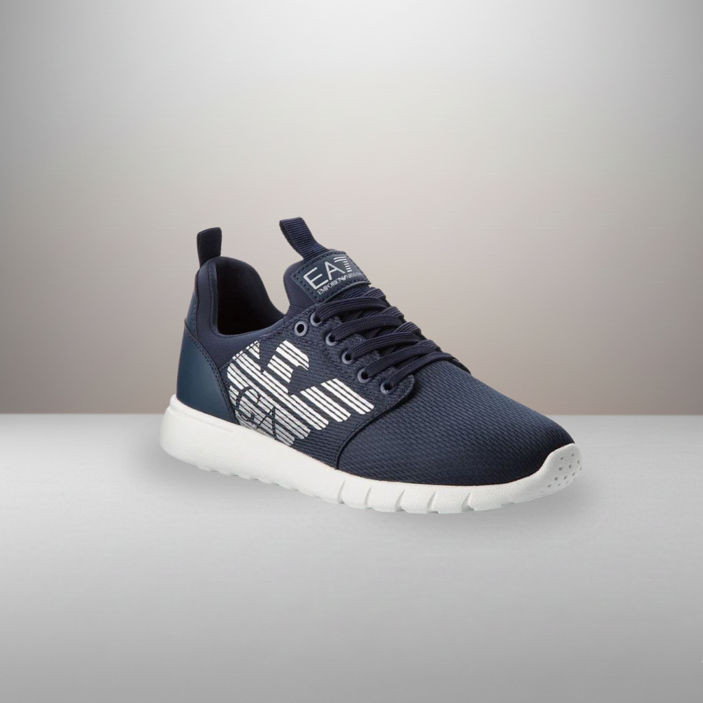 Zapatillas EA7 Emporio Armani Lace Up azul marino talla 44 2/3 detalle de las cordoneras