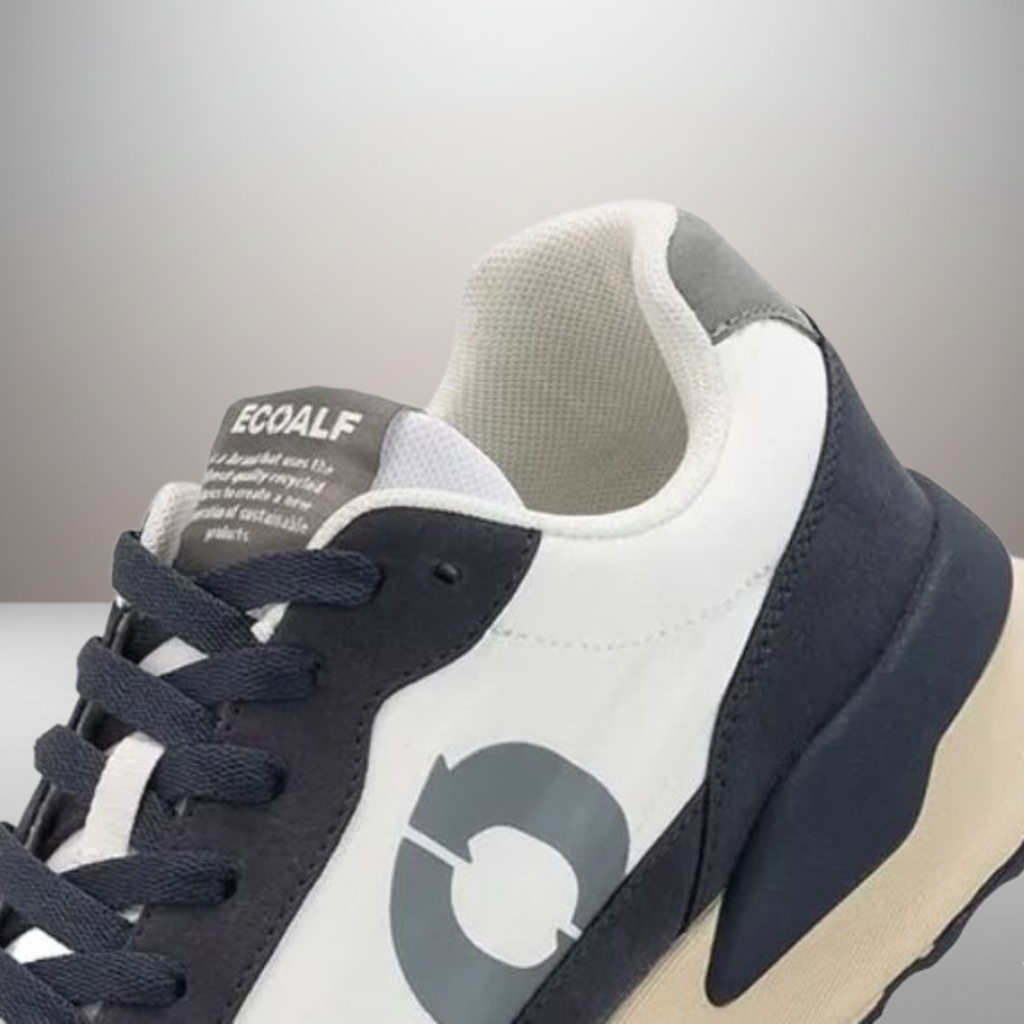 Zapatillas Ecoalf Condealf blanco/azul talla 43 detalle del logo y materiales