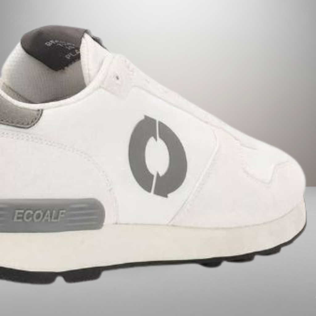 Zapatillas Ecoalf UCLA blanco/crema talla 45 detalle del logo y materiales