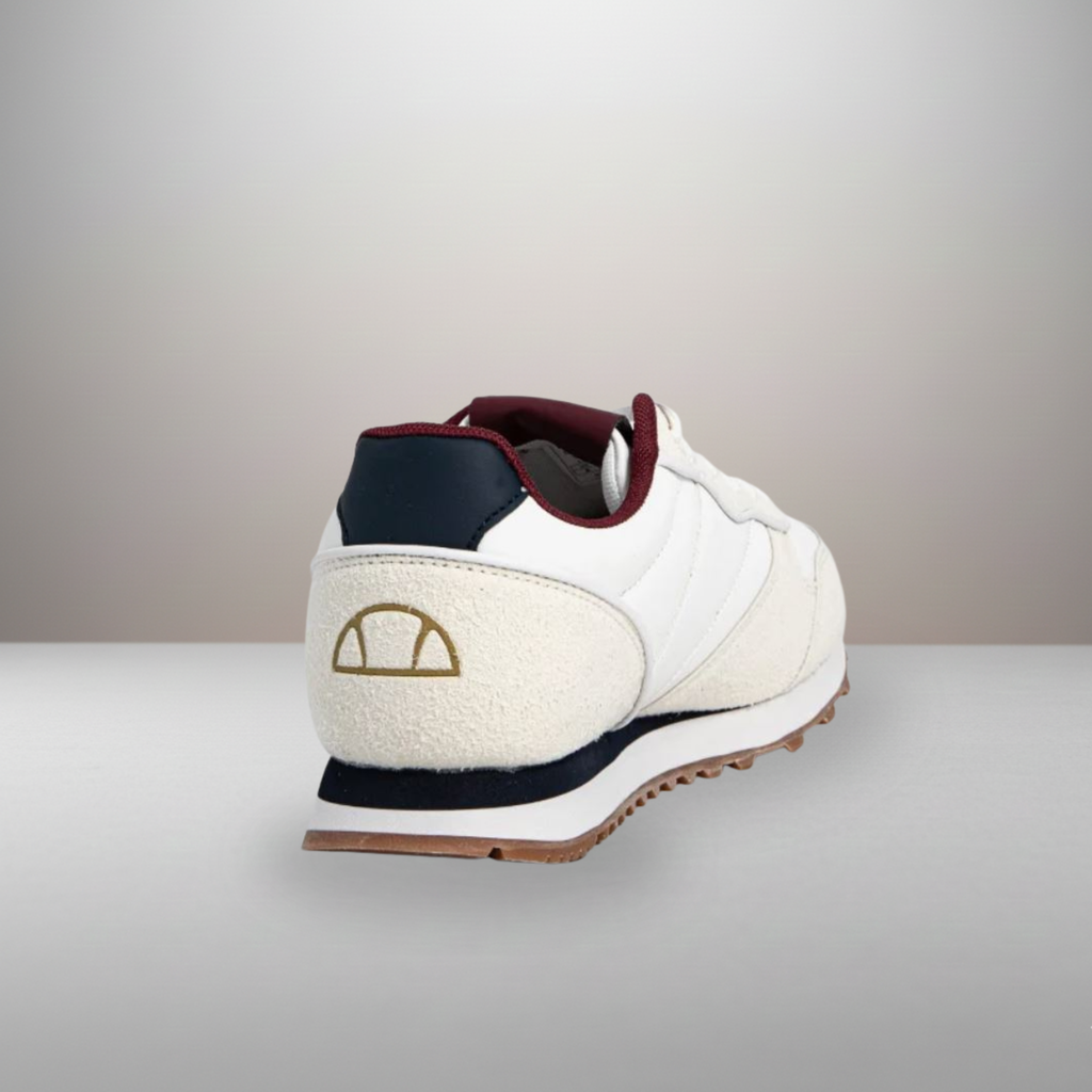 Zapatillas Ellesse blanco y granate talla 42 vista trasera del talón