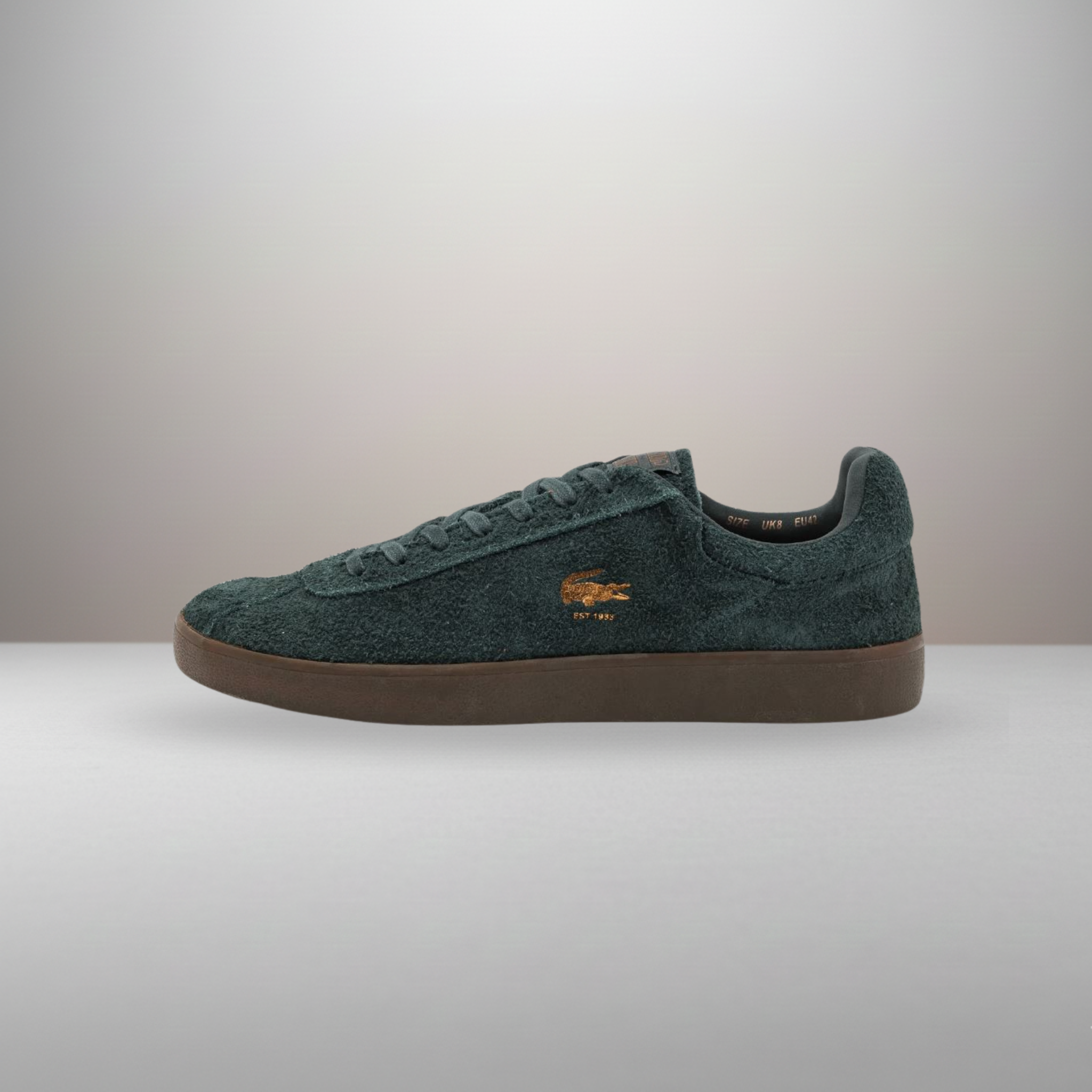 Zapatillas Lacoste Baseshot 224 verde talla 41 vista lateral exterior
