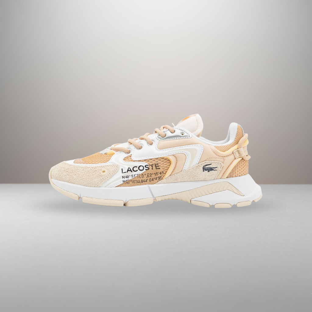 Zapatillas Lacoste L003 NEO 224 naranja talla 43 vista lateral exterior
