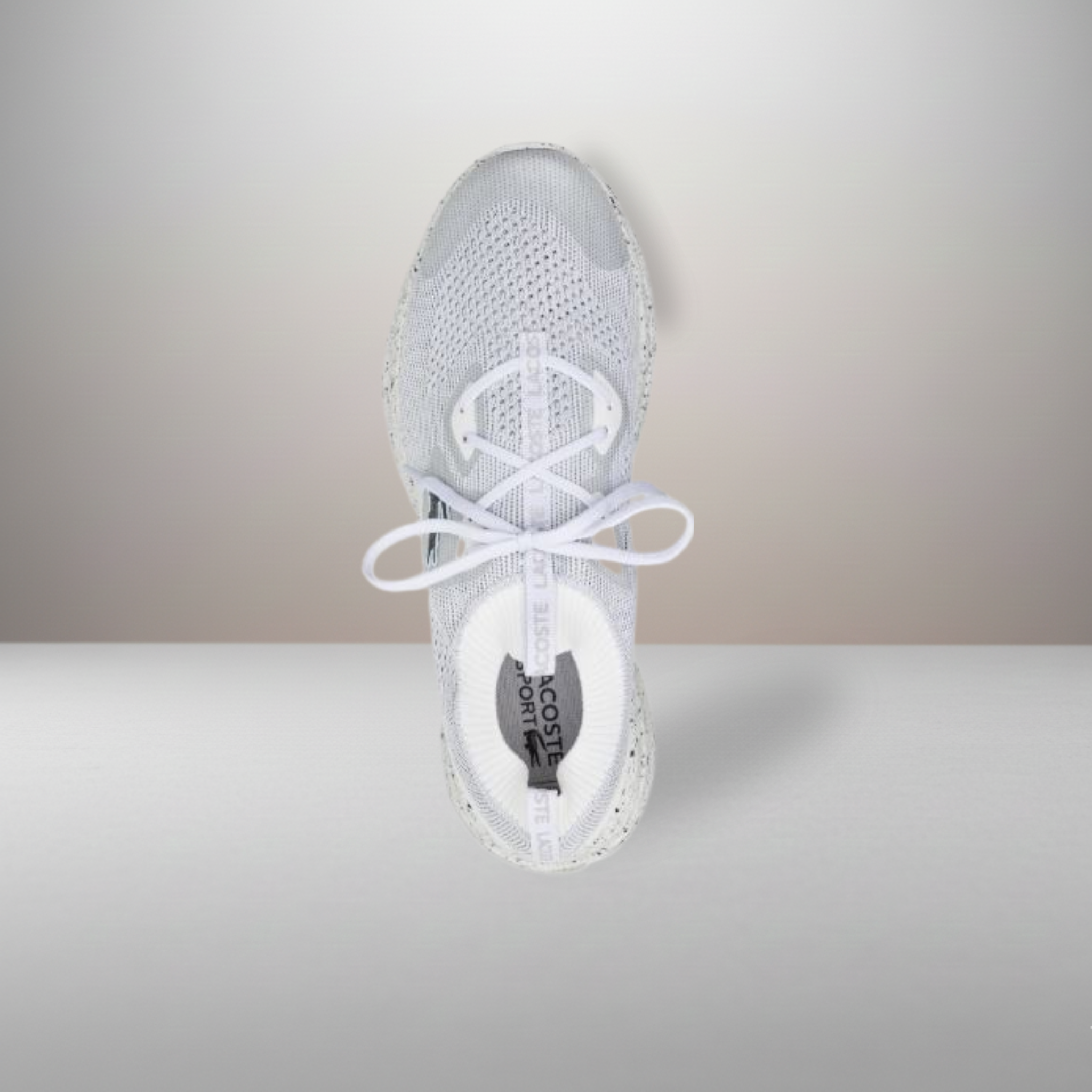 Zapatillas Lacoste Neo Run blanco talla 42 vista superior de la silueta y plantilla técnica