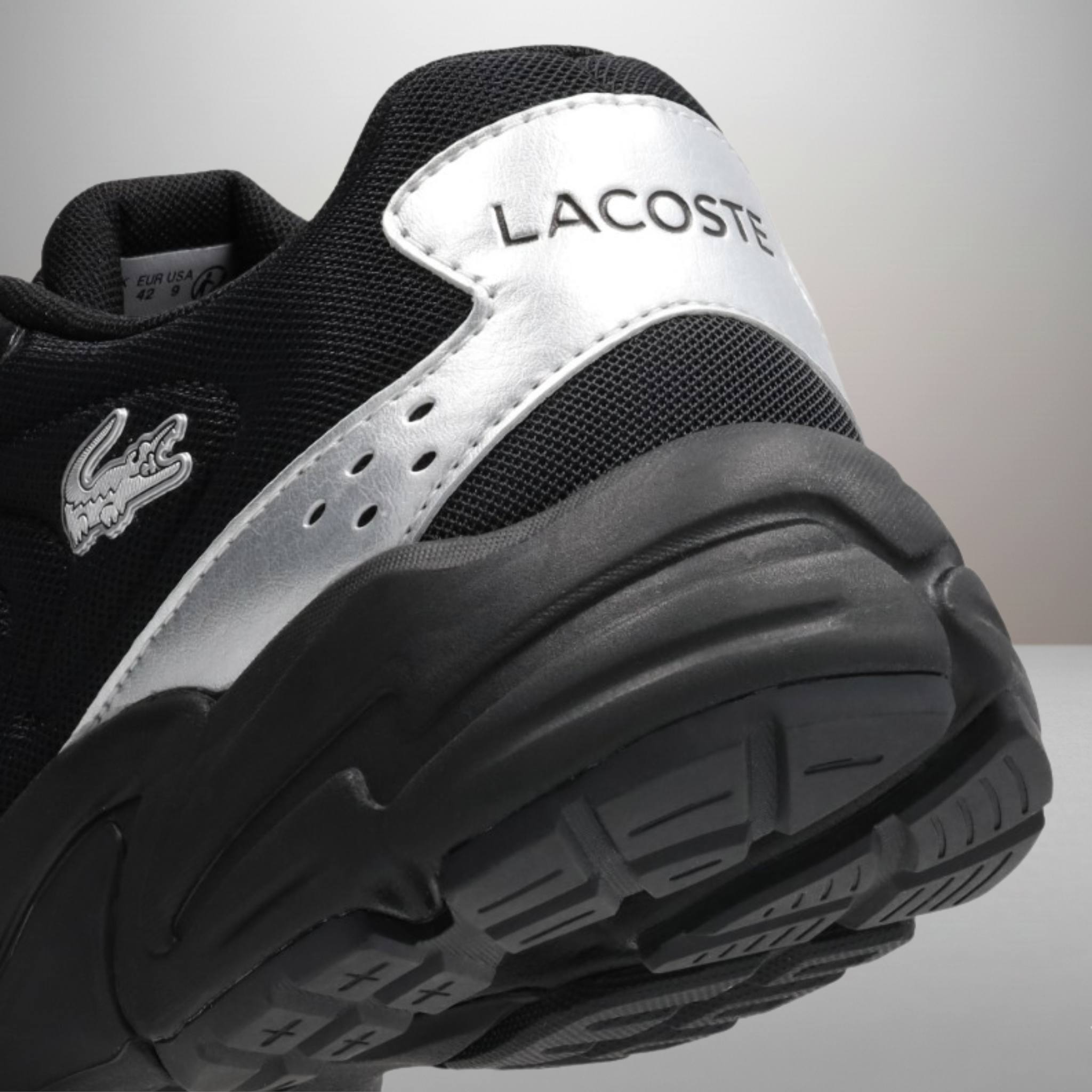 Zapatillas Lacoste Storm 2K Lite negro talla 44 vista trasera del talón