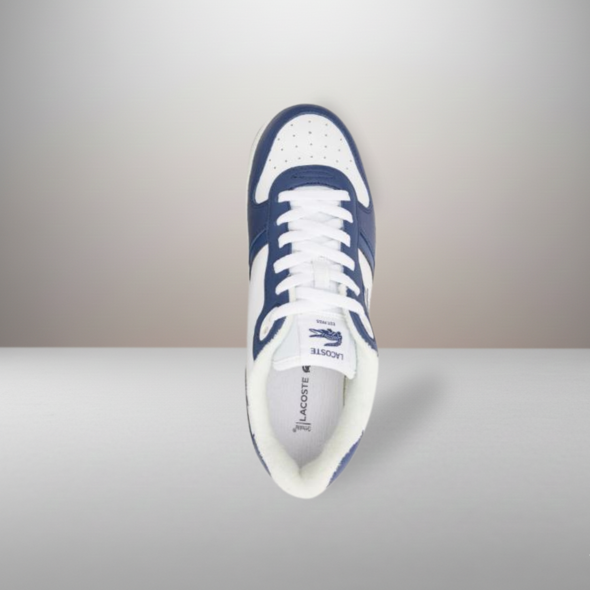 Zapatillas Lacoste T-Clip 224 azul y blanco talla 42 vista superior