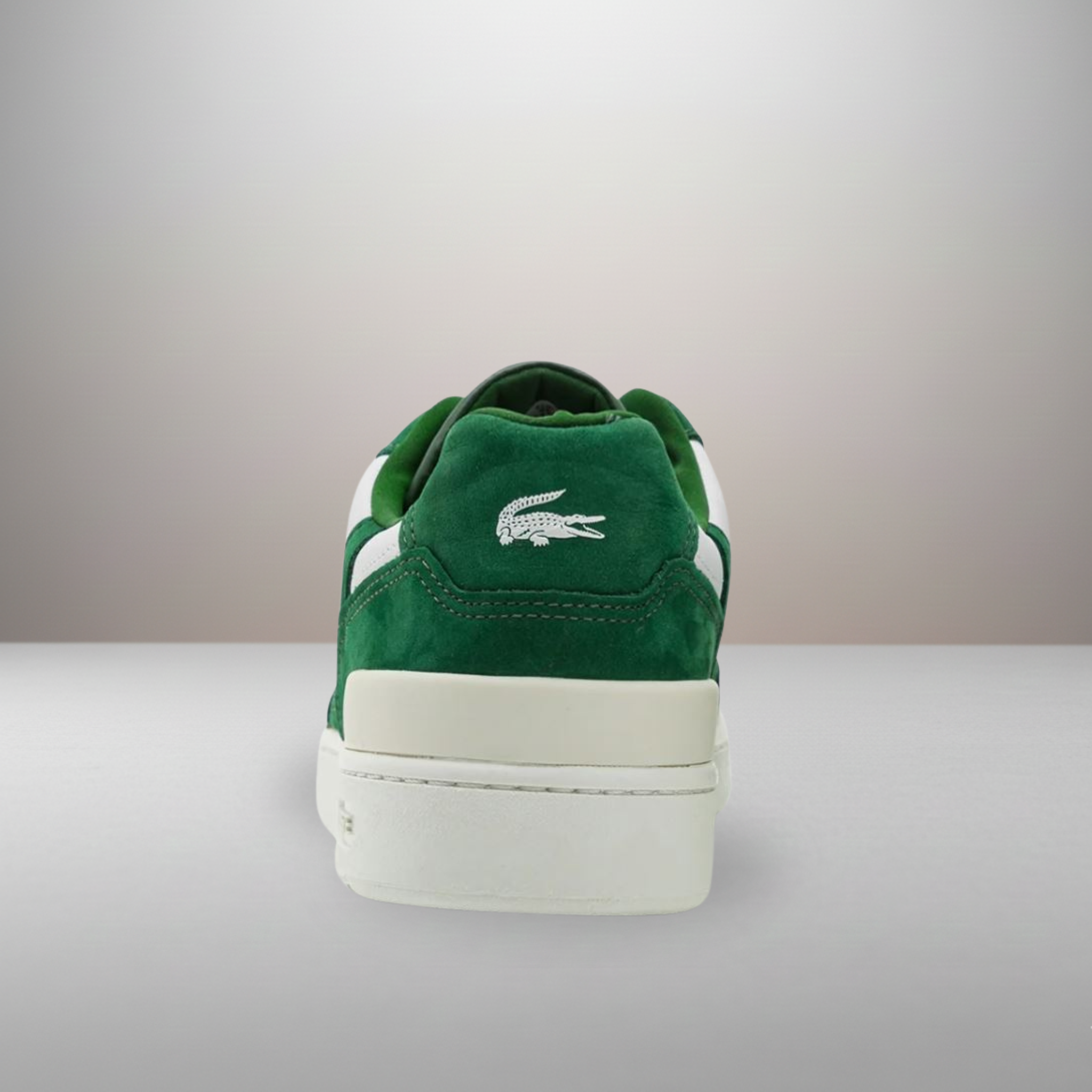 Zapatillas Lacoste T-Clip verde y blanco talla 43 vista trasera del talón