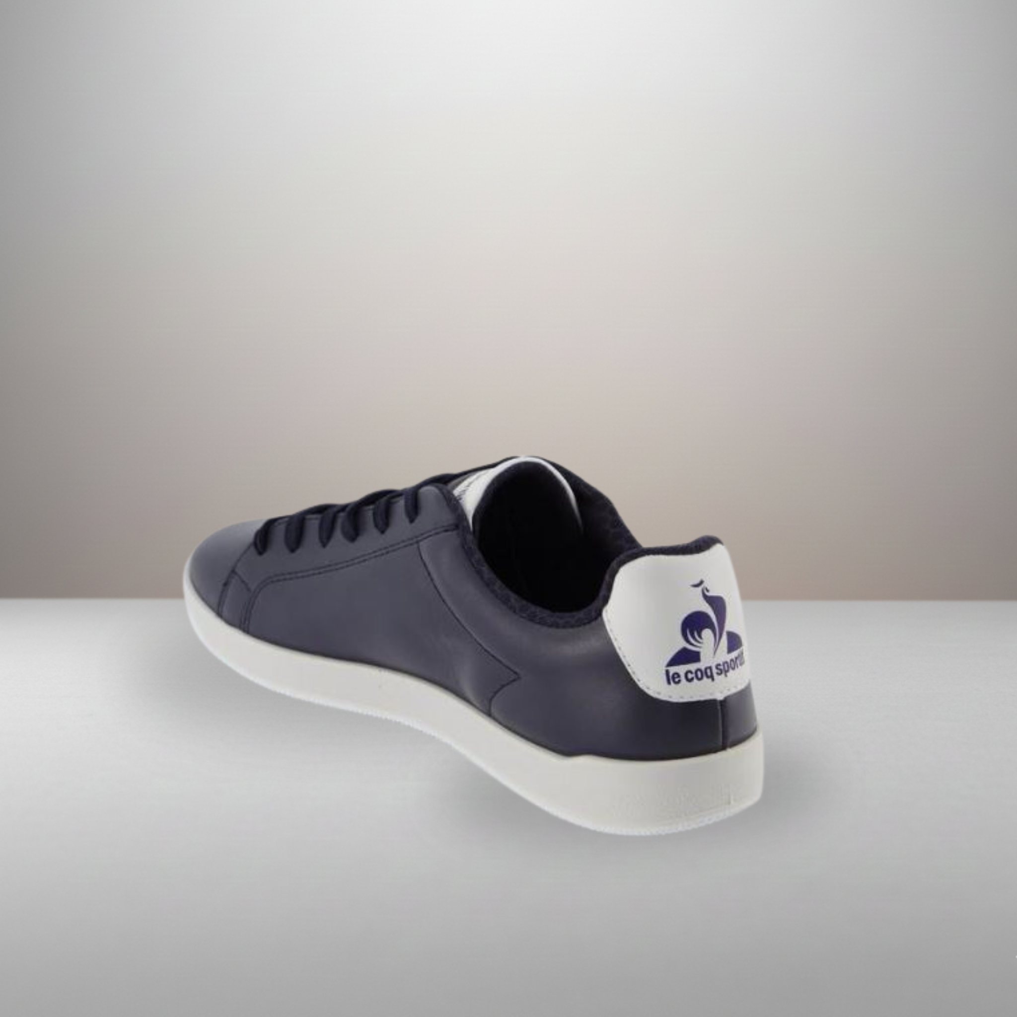 Zapatillas Le Coq Sportif Courtgalo azul oscuro talla 45 vista trasera del talón