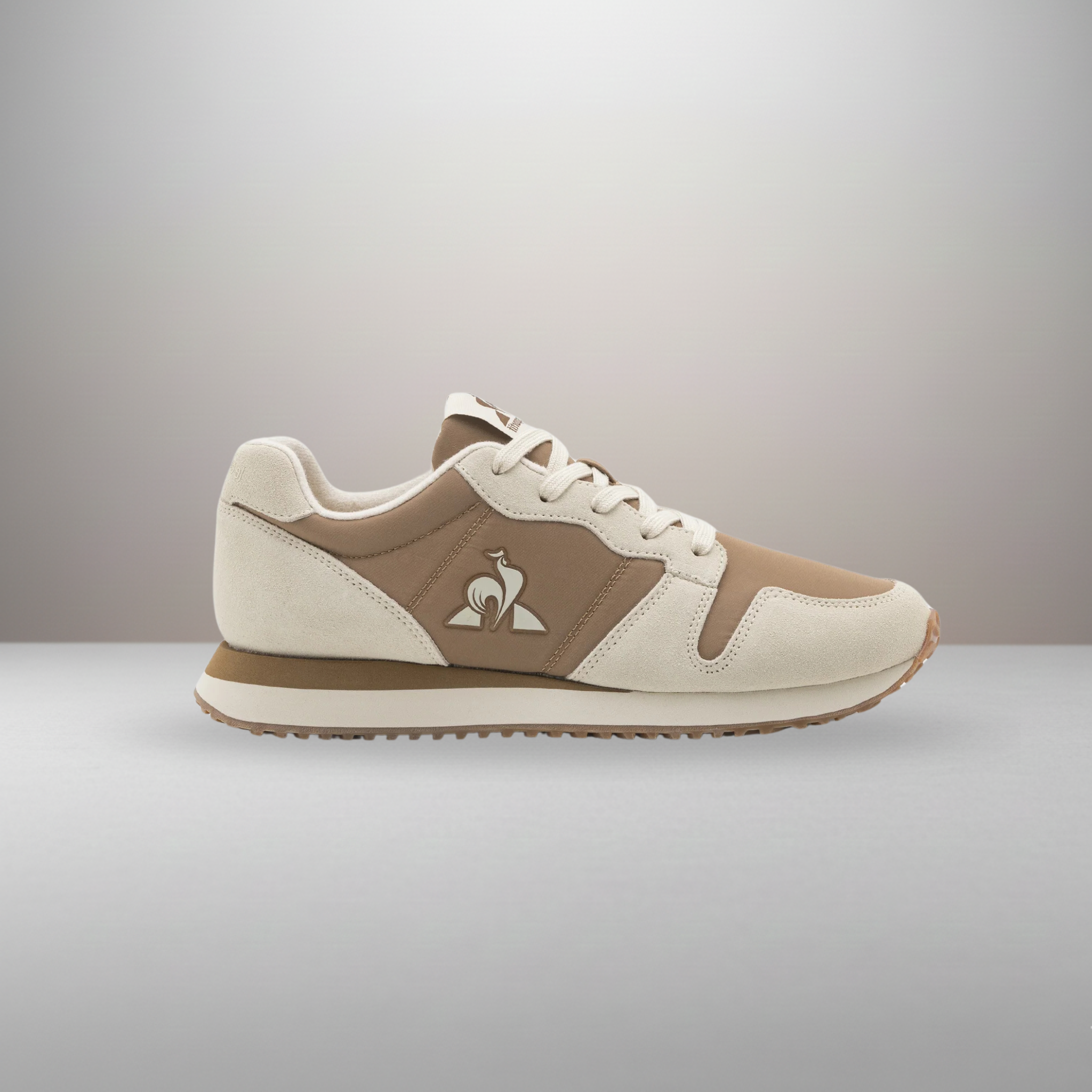 Zapatillas Le Coq Sportif Platinum 2 beige y marrón talla 42 vista lateral interior