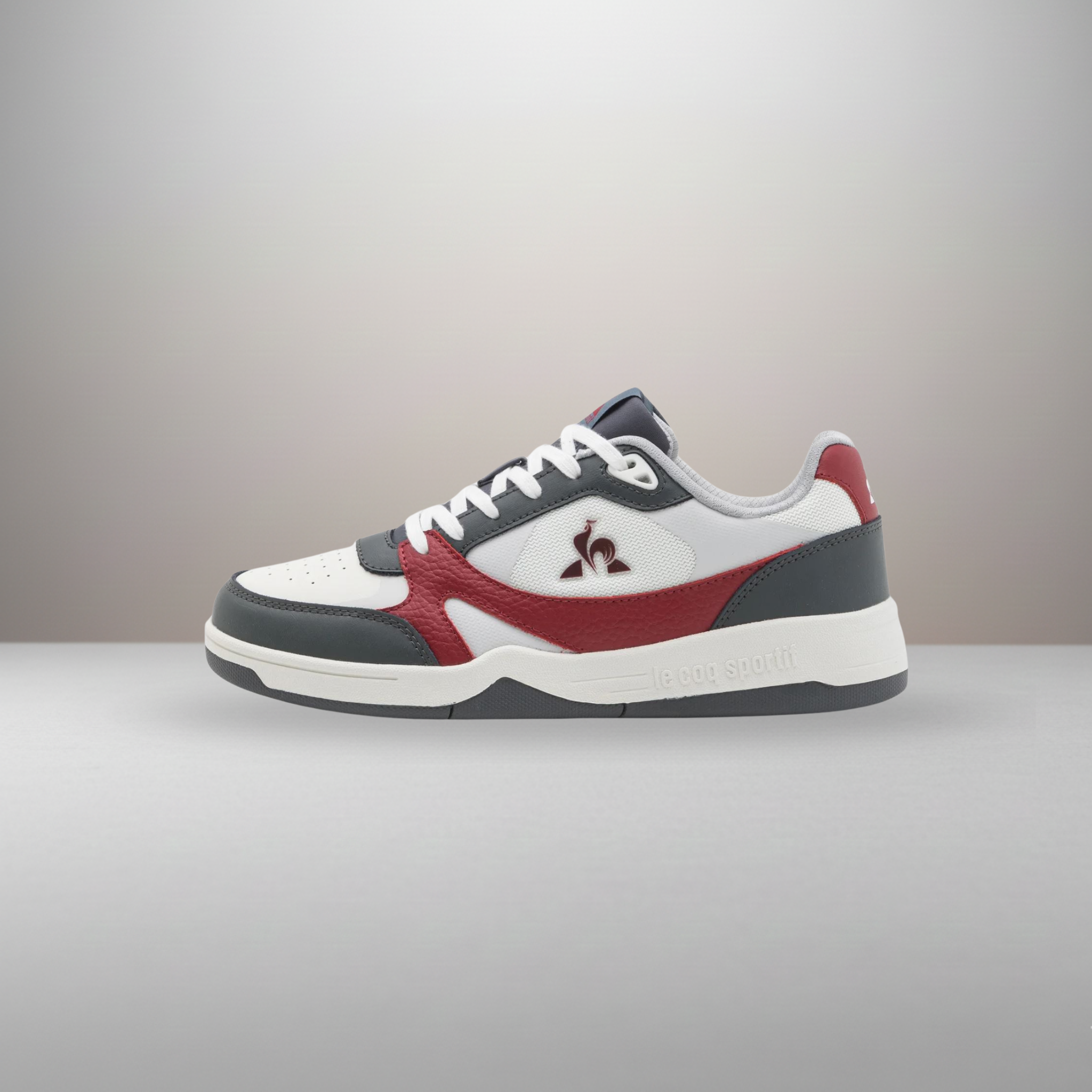 Zapatillas Le Coq Sportif Pro Star Lite blanco y rojo talla 42 vista lateral exterior