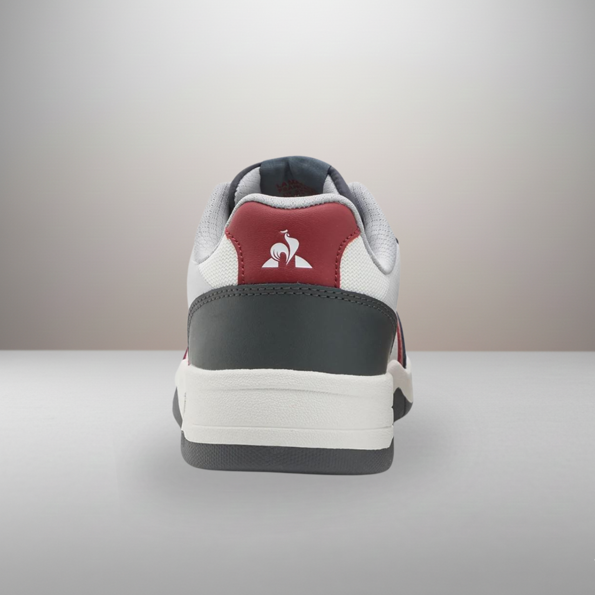 Zapatillas Le Coq Sportif Pro Star Lite blanco y rojo talla 42 vista trasera del talón