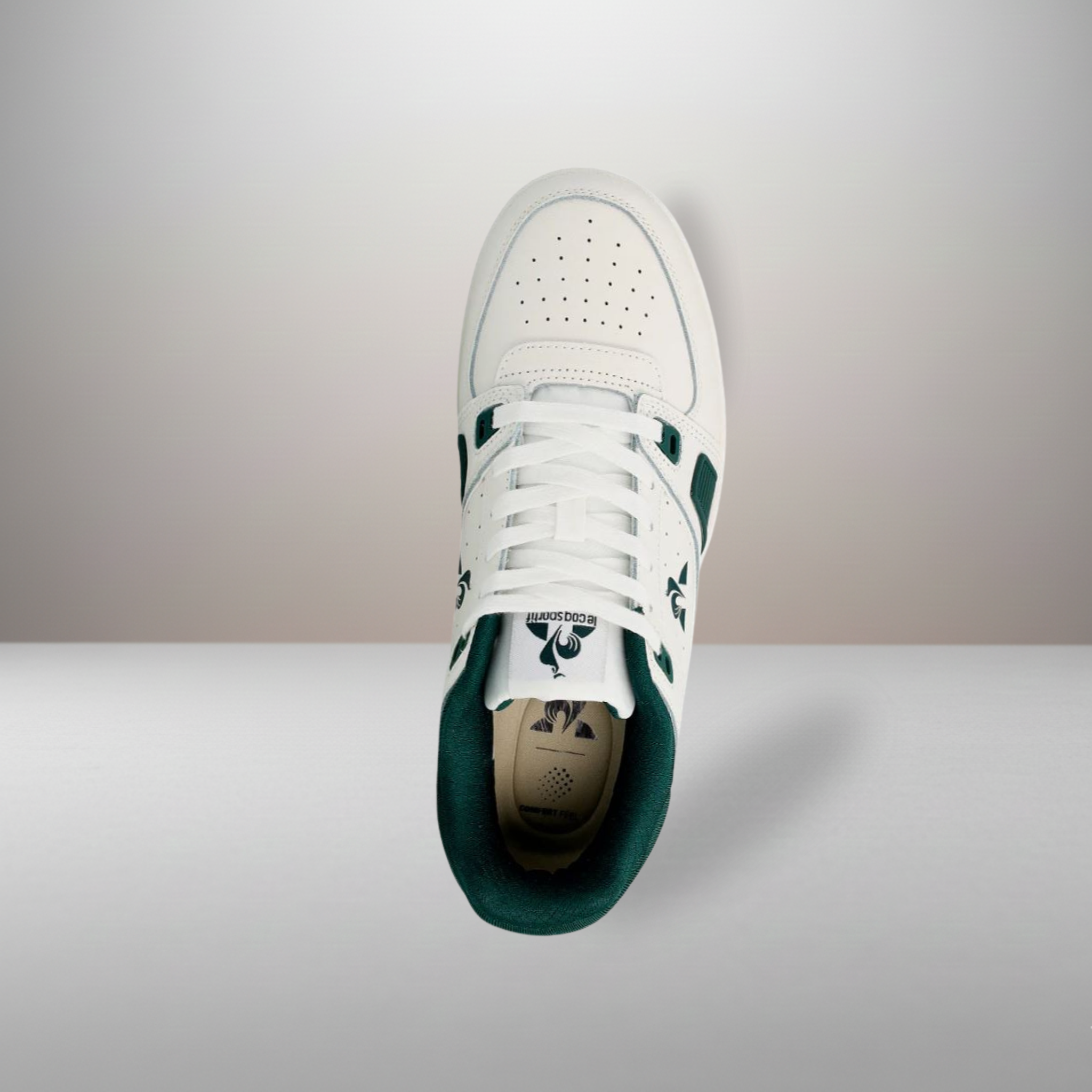 Zapatillas Le Coq Sportif Pro Star Perf blanco y verde talla 43 vista superior