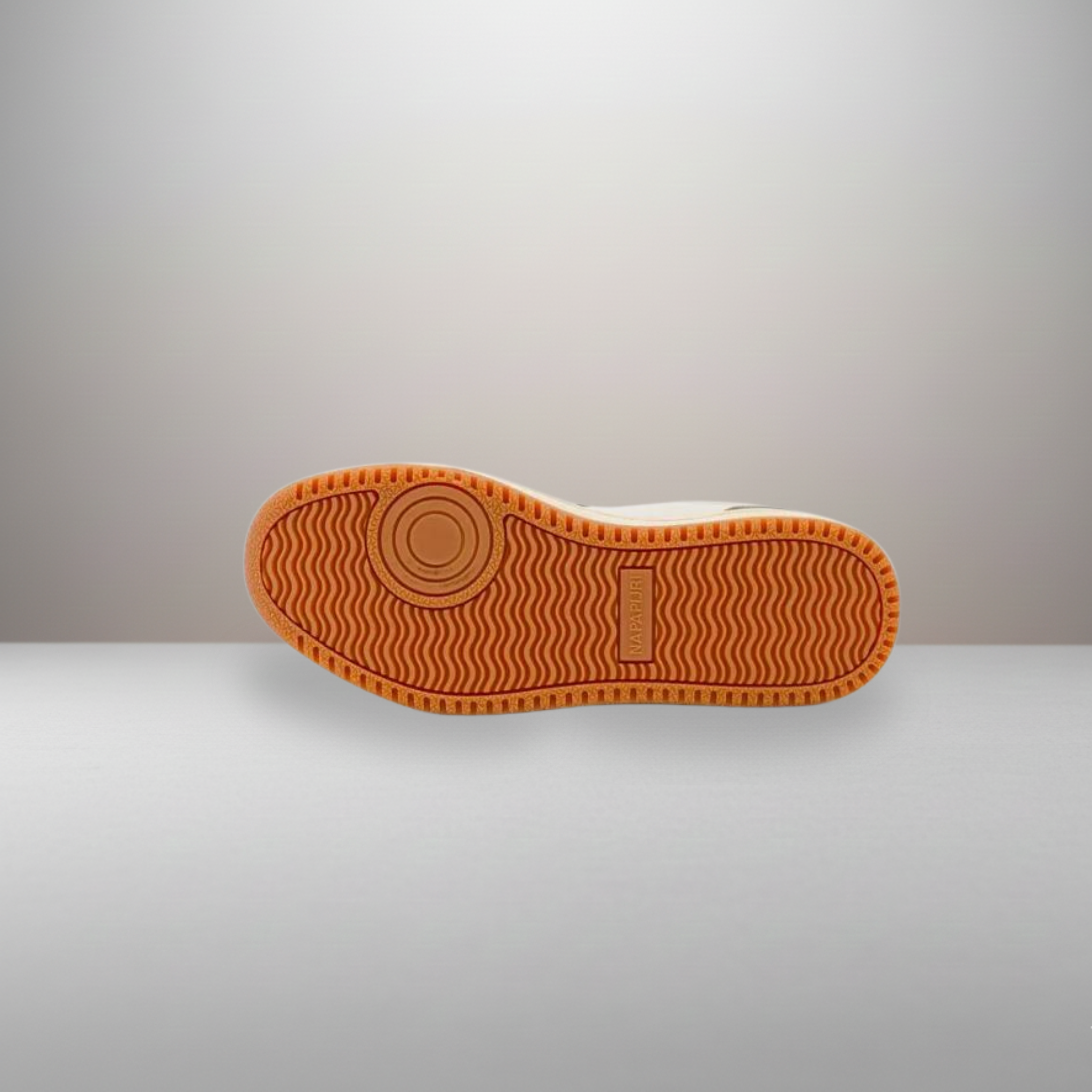 Zapatillas Napapijri Courtis beige y naranja talla 42 detalle de la suela