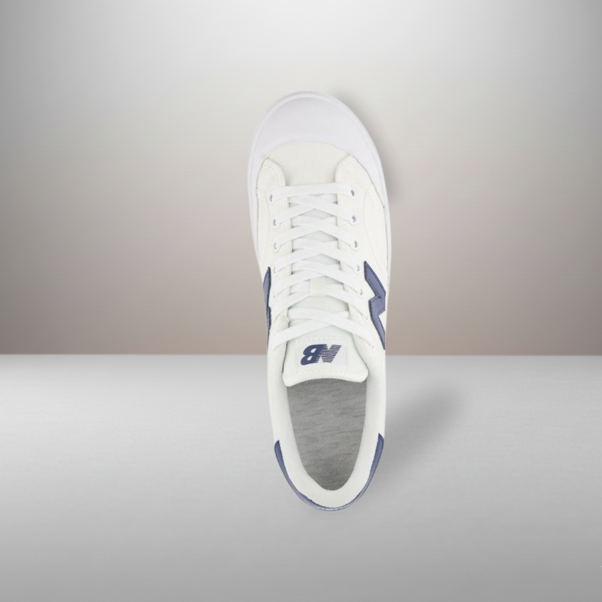 Zapatillas New Balance 100 blanco y azul talla 44.5 vista superior