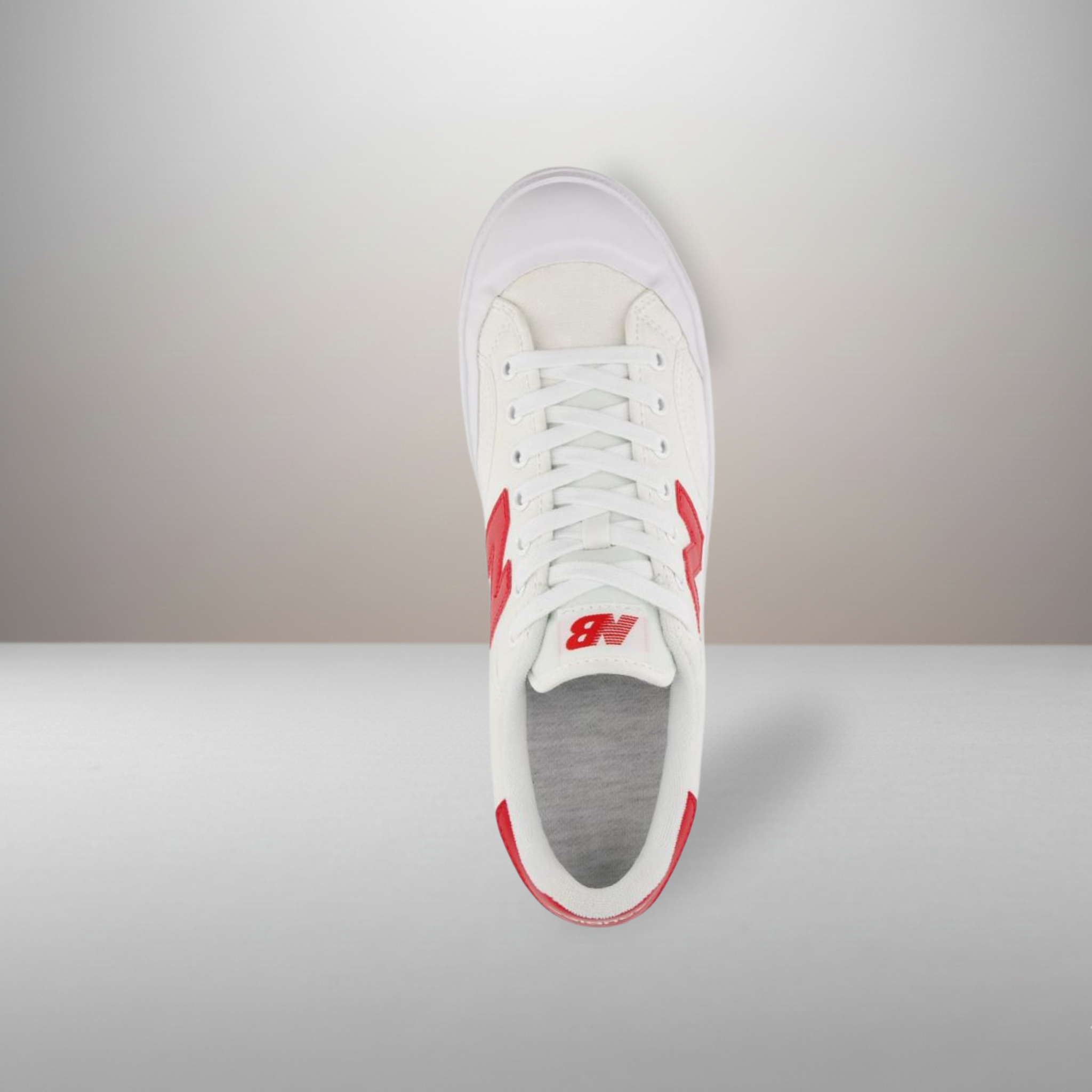 Zapatillas New Balance 100 blanco y rojo talla 43 vista superior