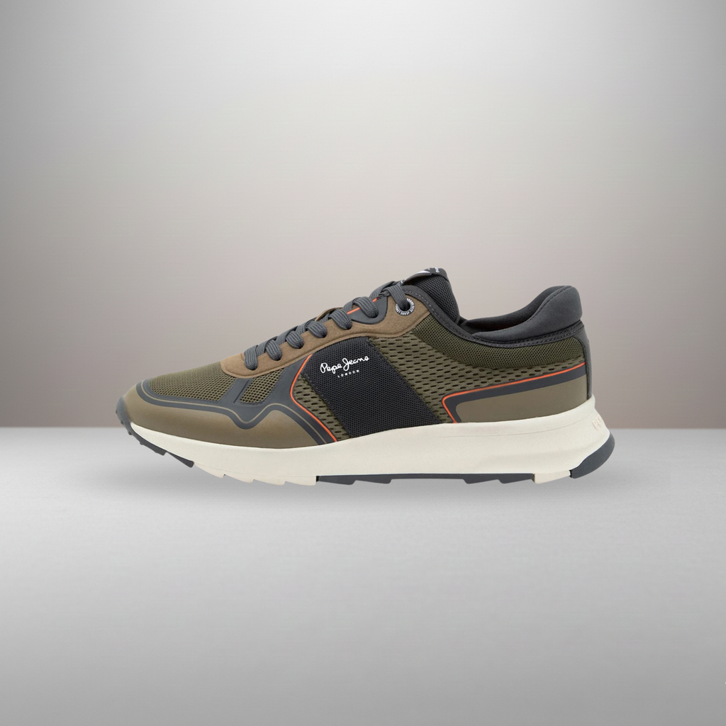 Zapatillas Pepe Jeans One caqui talla 45 vista lateral exterior