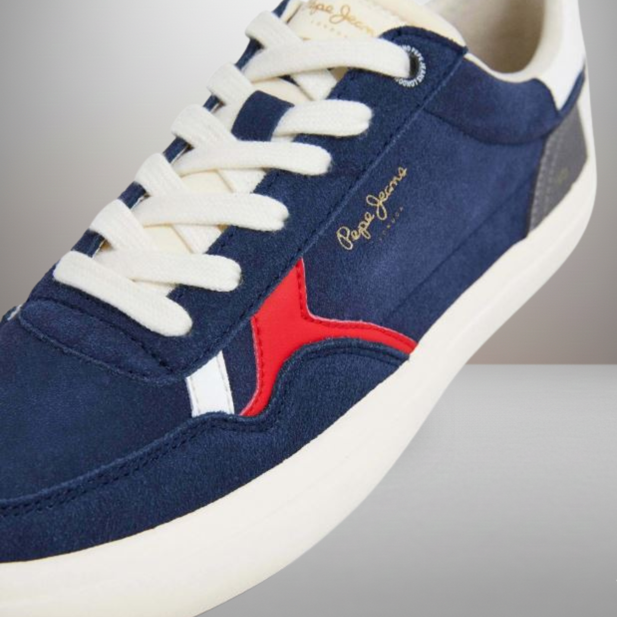 Zapatillas Pepe Jeans Travis City azul talla 41 detalle de las cordoneras