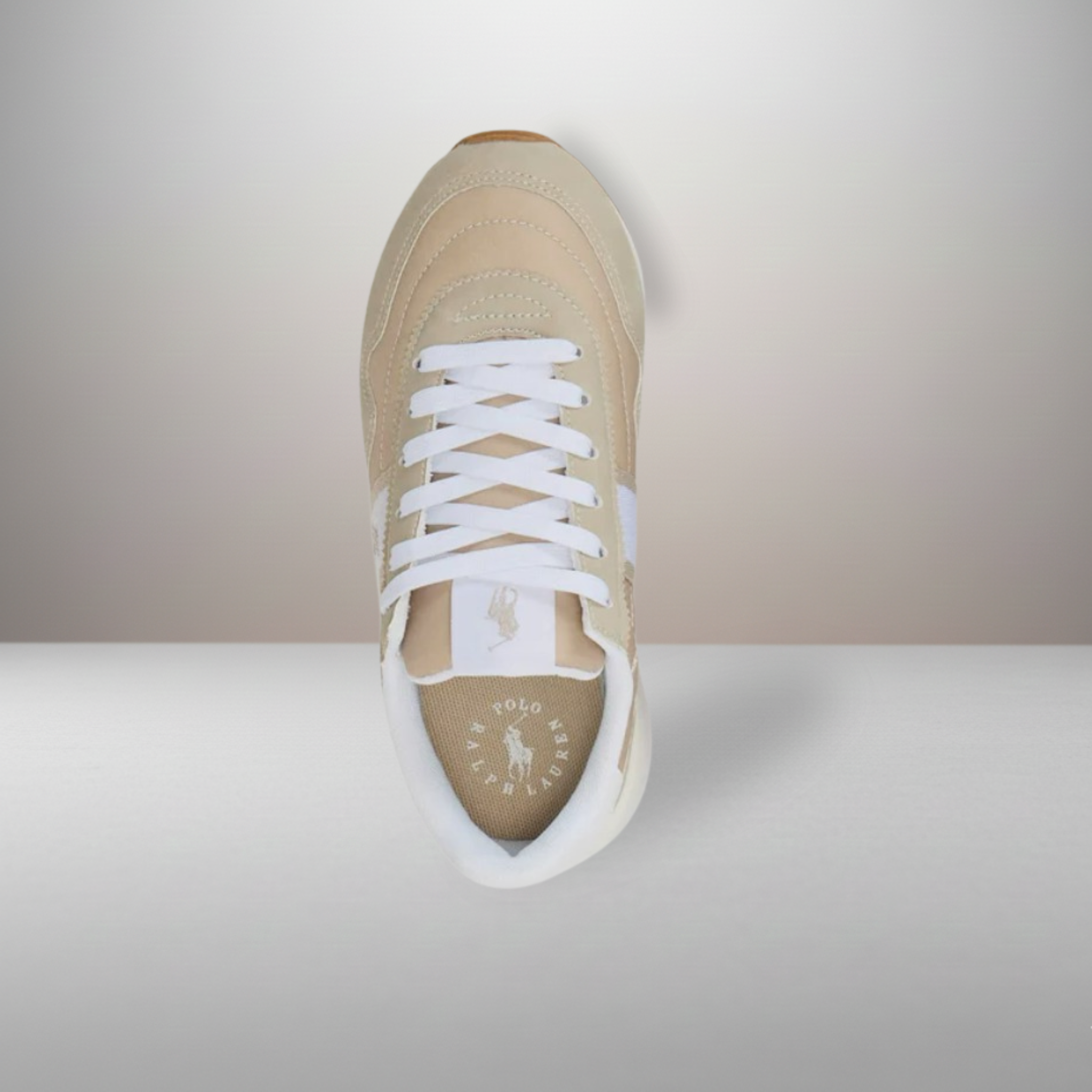 Zapatillas Polo Ralph Lauren Train 89 beige talla 40 vista superior