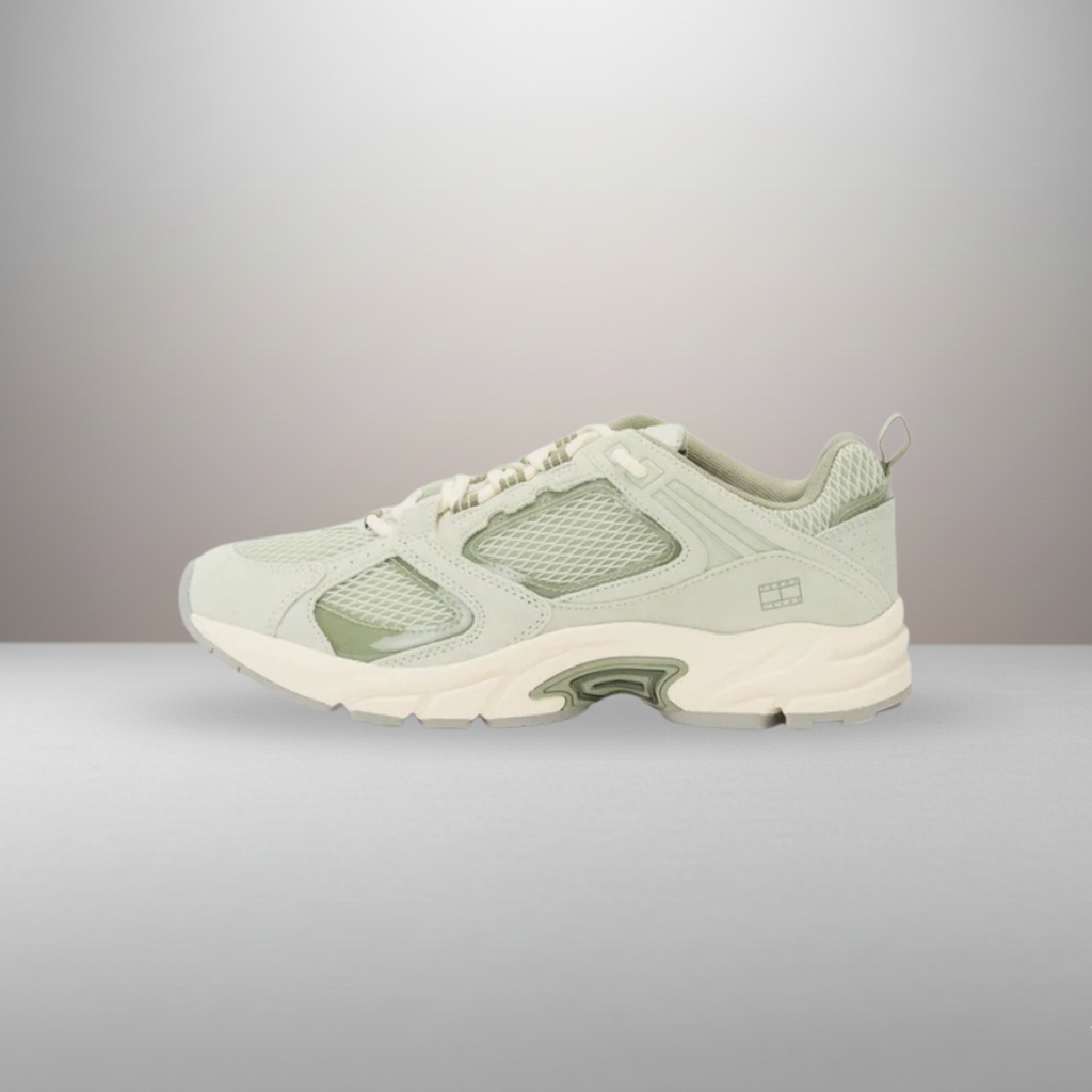 Zapatillas Tommy Jeans Archive verde talla 44 vista lateral exterior