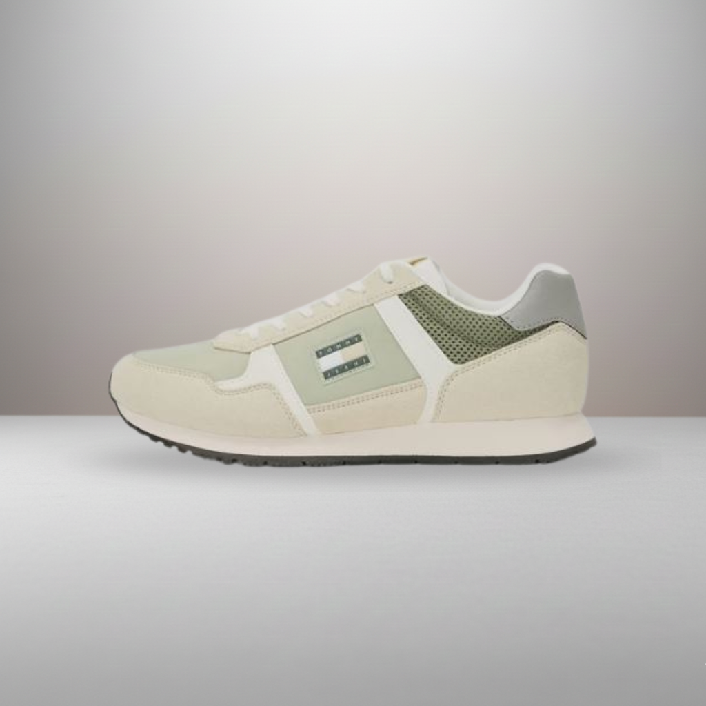 Zapatillas Tommy Jeans Runner Casual caqui talla 40 vista lateral exterior